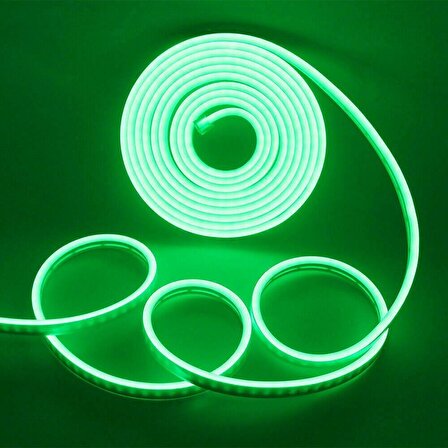 12v Yeşil Neon Led 5 Metre | Esnek Neon Hortum Led Aydınlatma | Su Geçirmez